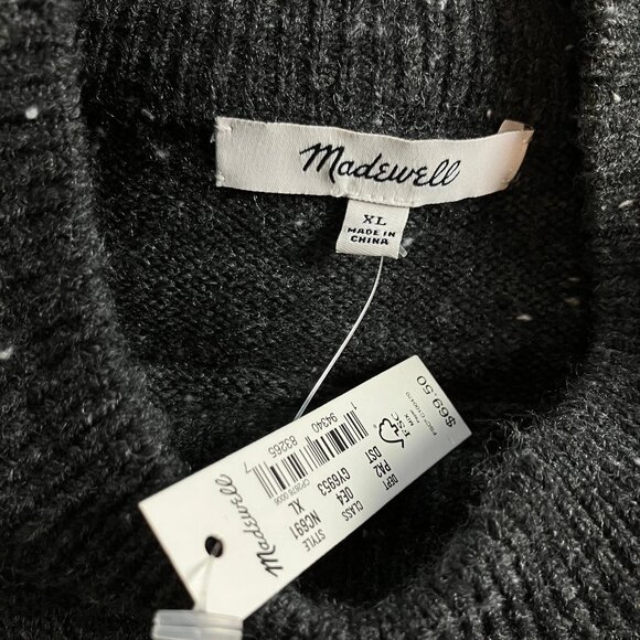 Madewell Women's XL Speckled Wool Blend Long Sleeve Sweater - Picture 8 of 8